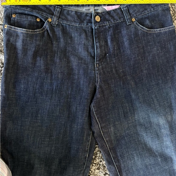 Lilly Pulitzer Jeans Womens Blue Denim Palm Beach Fit  Dark Wash Size 14 - Picture 4 of 8